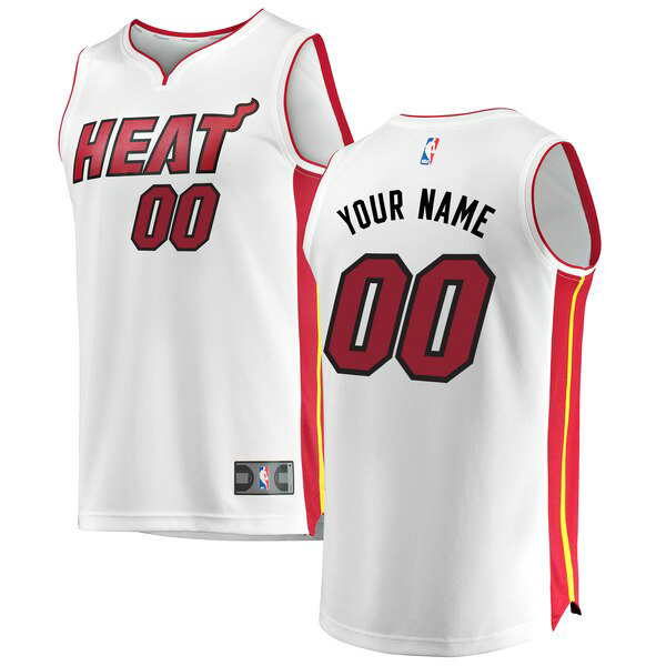 Maillot Miami Heat Homme Custom 0 Association Edition Blanc